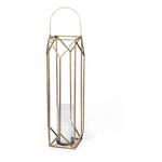 Mercana Ivy Gold Metal Geometric Cage Candle Holder Lantern - Thumbnail 8 of 14