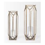 Mercana Ivy Gold Metal Geometric Cage Candle Holder Lantern - Thumbnail 11 of 14