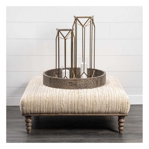 Mercana Ivy Gold Metal Geometric Cage Candle Holder Lantern - Primary Image