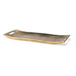 Mercana Drey Gold Rectangular Tray - Thumbnail 1 of 7