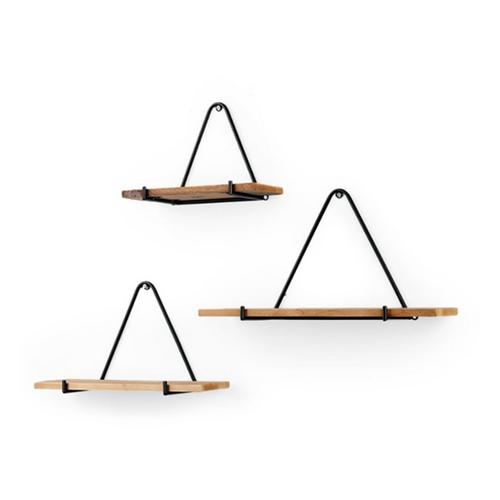 Mercana Khufu Triangular Wood and Metal Shelves - Primary Image