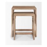 Mercana GrierLight Brown Solid Wood w/ Cane Nesting Accent Tables (Set of 2) - Thumbnail 2 of 8