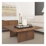 Mercana Grier Square Brown Solid Wood w/ Cane Coffee Table - Thumbnail 6 of 7