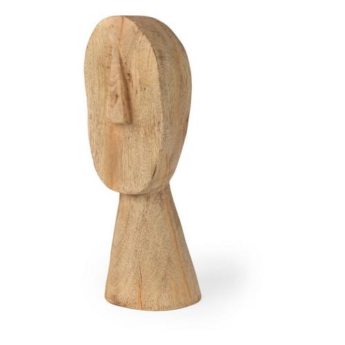 Mercana Ivan Wooden Head Sculpture - Primary Image
