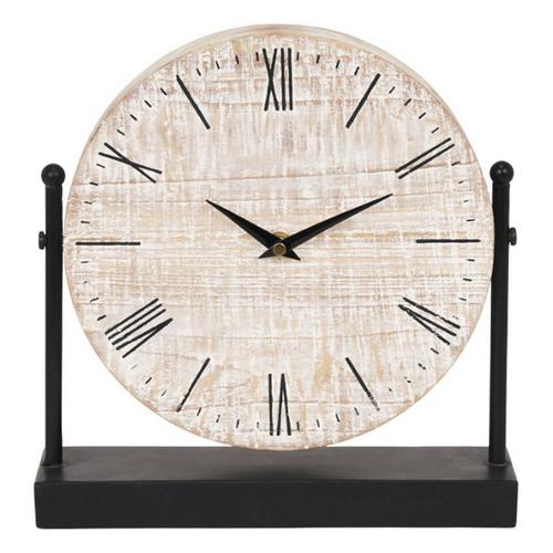 Mercana Maja Metal with Wood Table Clock - Primary Image