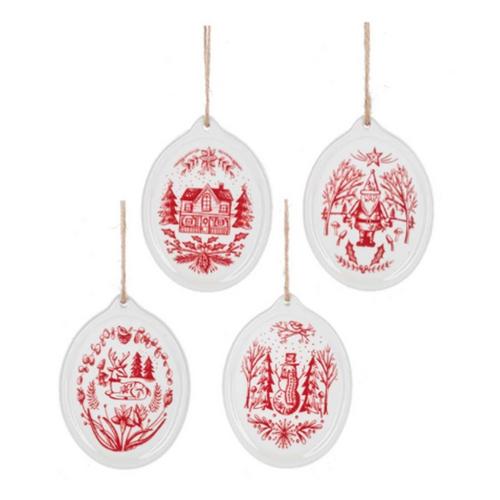 Midwest-CBK Scandi Winter Disk Ornament (Styles May Vary) - Primary Image