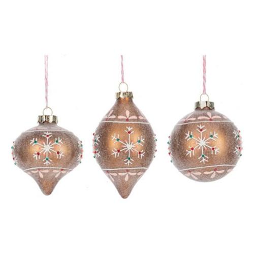 Midwest-CBK Frosted Gingerbread Ball Ornament (Styles May Vary) - Primary Image