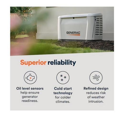 Generac Next Generation 28KW Dual Fuel With Automatic Transfer Switch Home Standby Generator - Primary Image