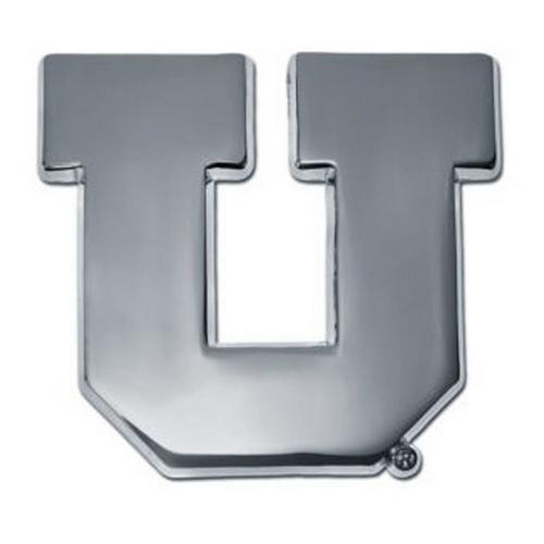 A/M/G Company Utah Utes Matte Chrome Car Emblem - Primary Image