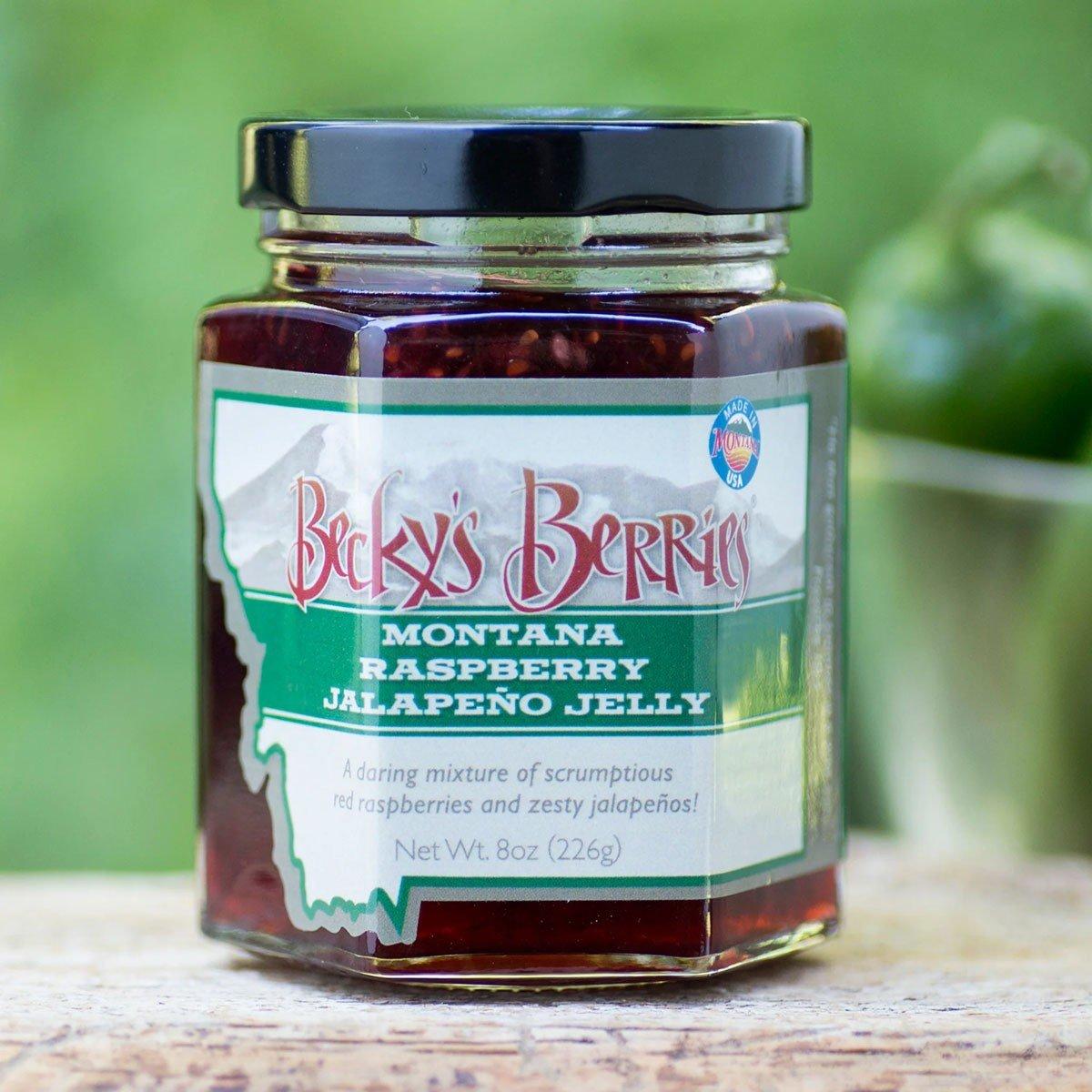 Becky's Berries Montana Raspberry Jalapeno Pepper Jelly 8 oz - Becky's Berries