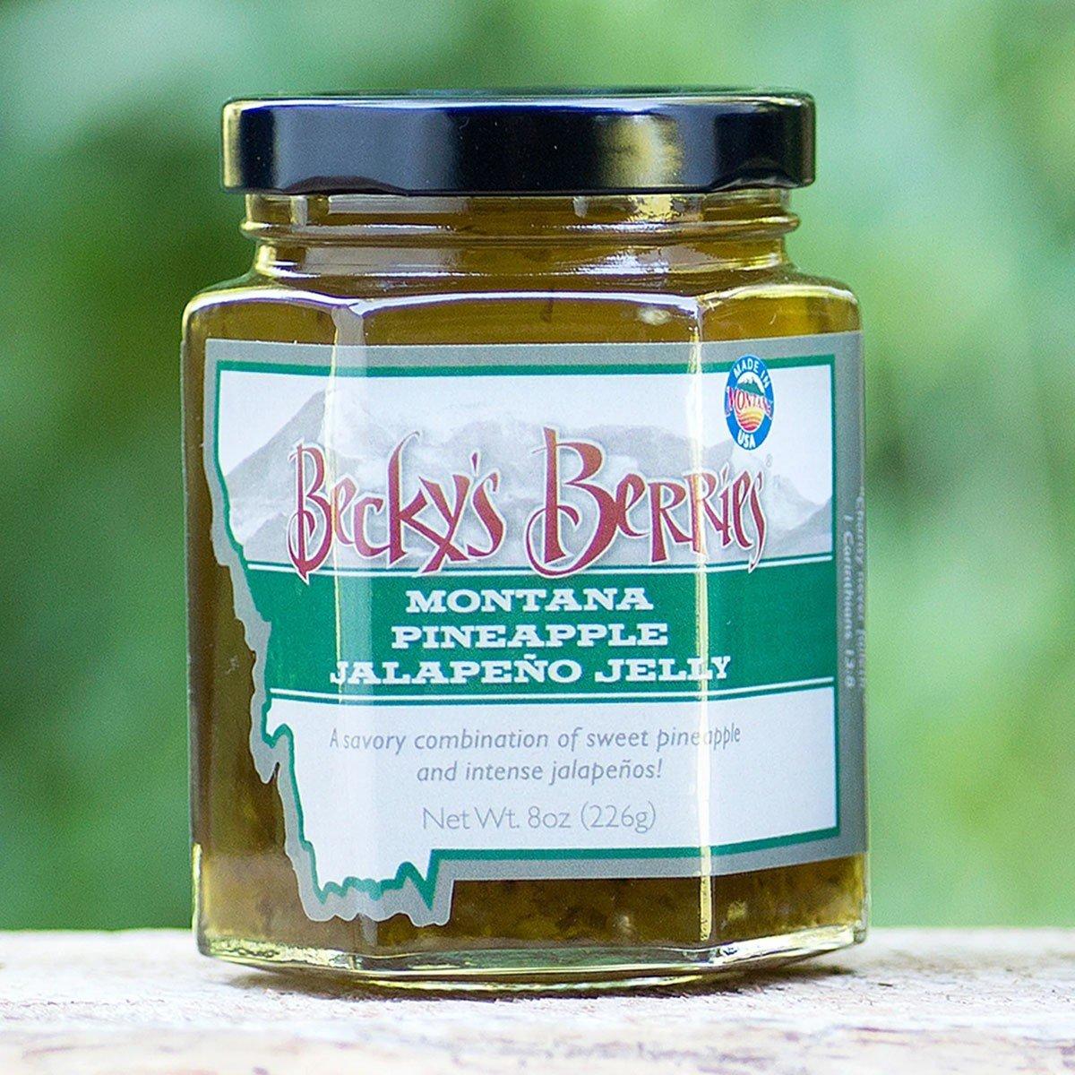 Becky's Berries Montana Pineapple Jalapeno Pepper Jelly 8 oz - Becky's Berries