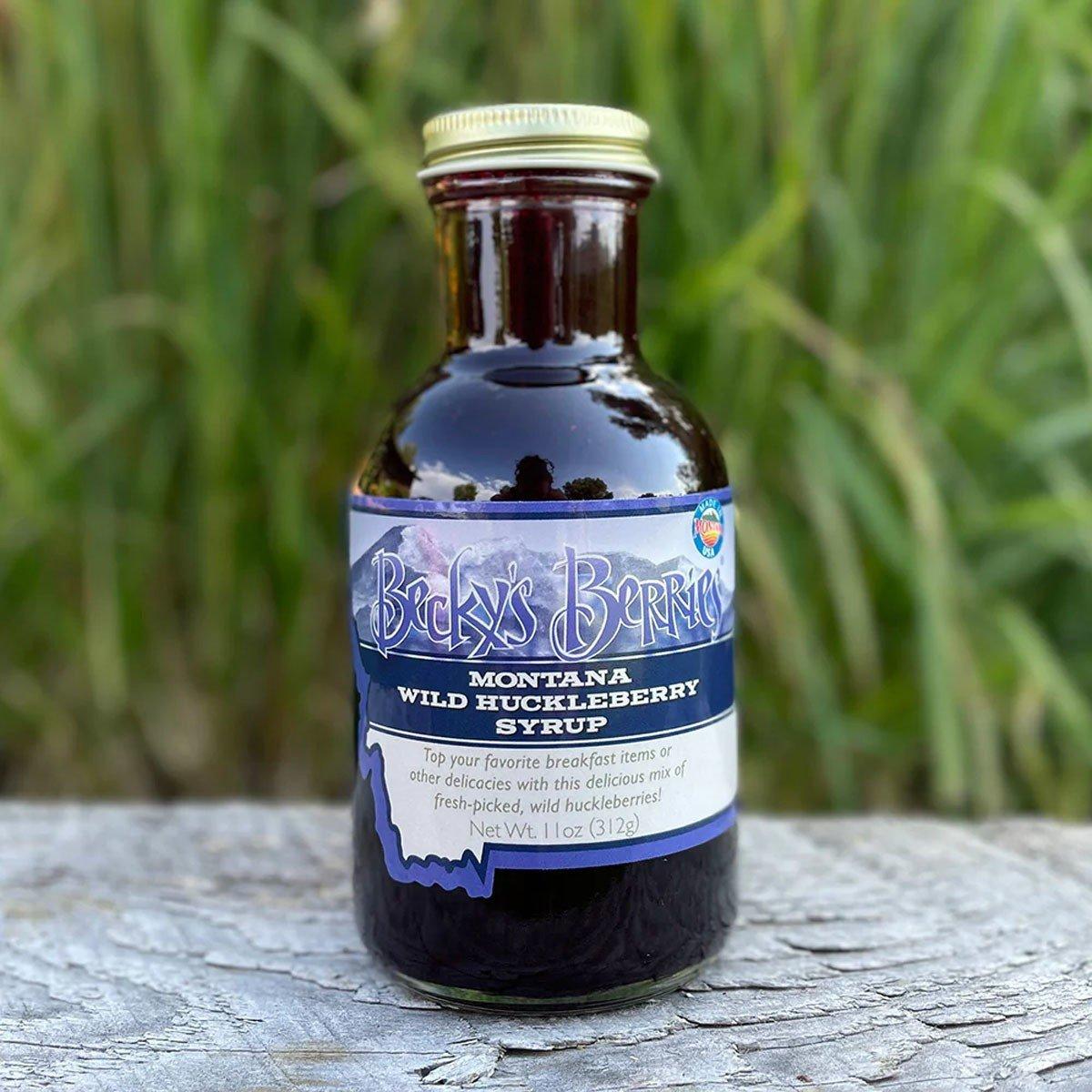 Becky's Berries Montana Wild Huckleberry Syrup 11 oz - Becky's Berries