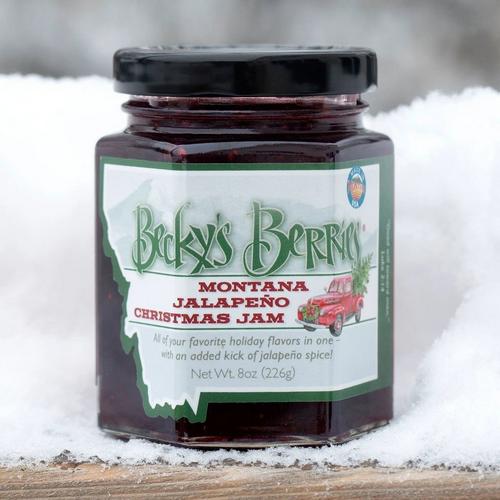 Becky's Berries Montana Jalapeno Christmas Jam 8 oz - Primary Image