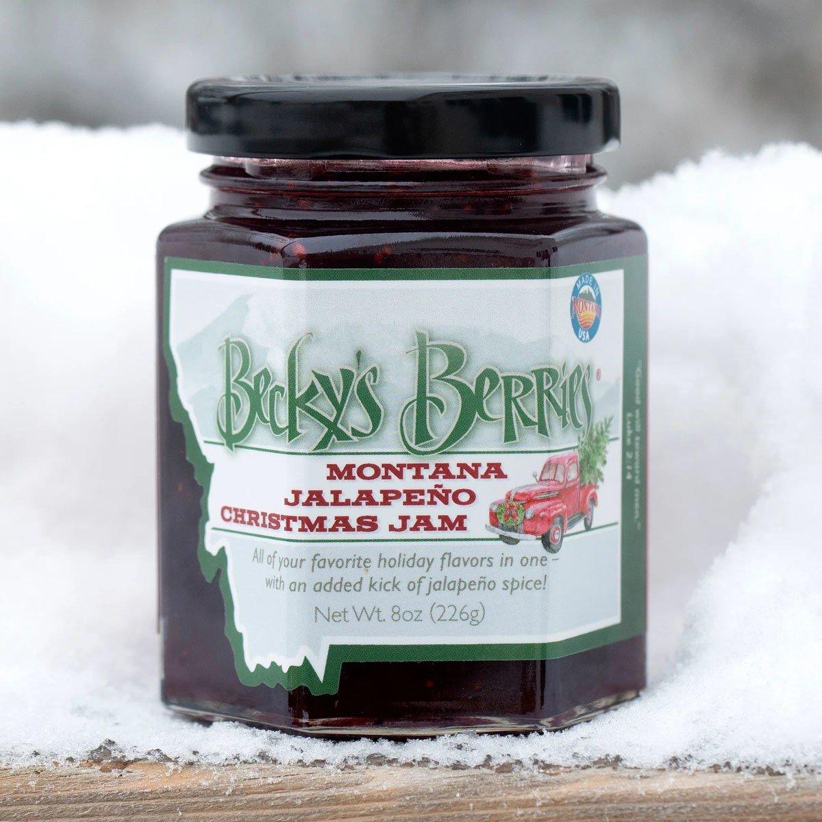 Becky's Berries Montana Jalapeno Christmas Jam 8 oz - Becky's Berries