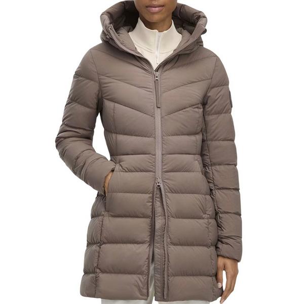 Women's Canada Goose Clair Tonal Label Parka Small Taupe Grey