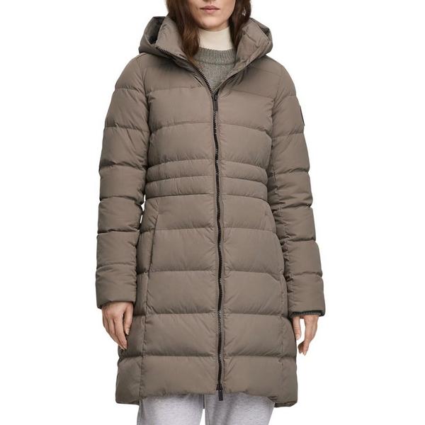 Women's Canada Goose Aurora Tonal Label Parka Small Taupe Grey Heather