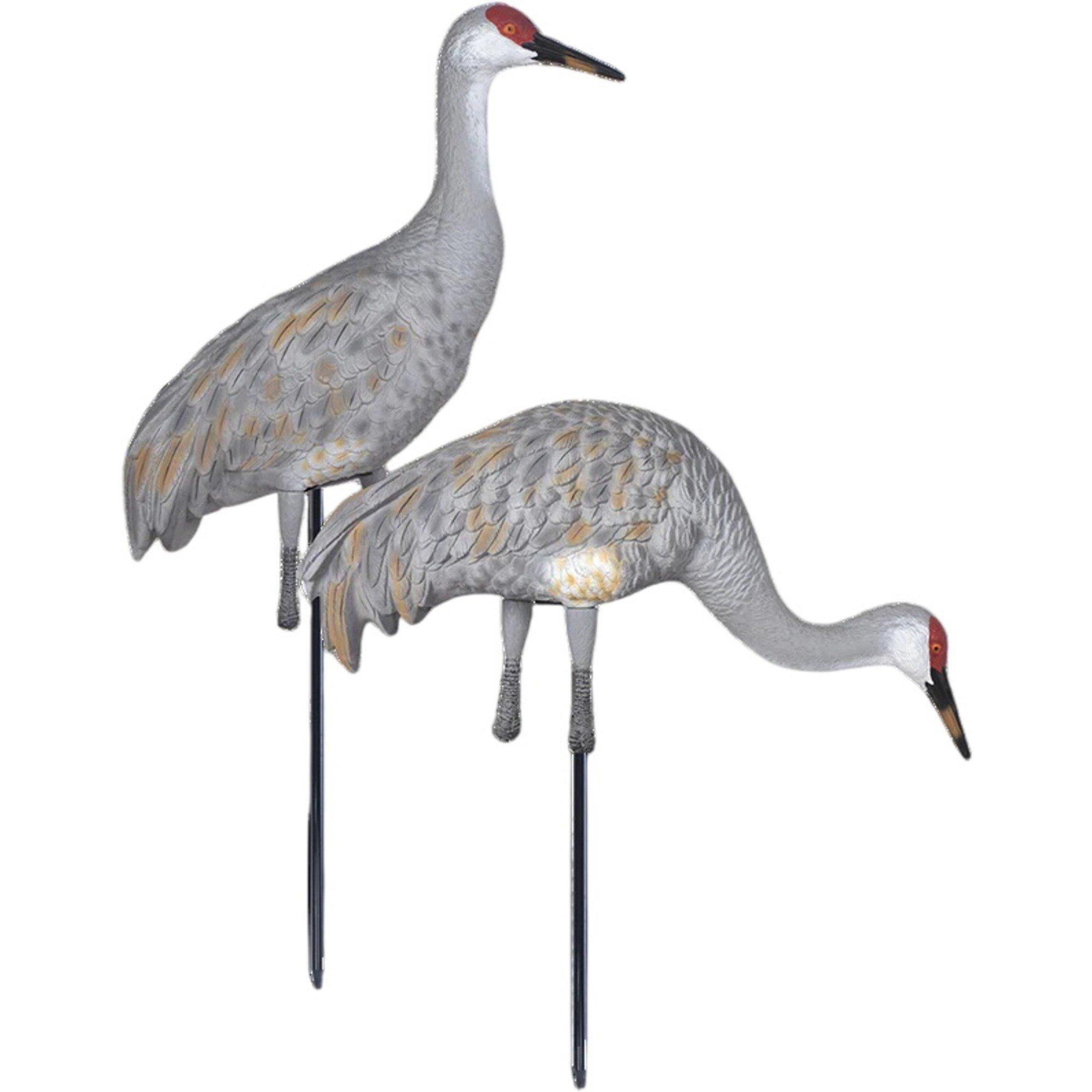 GHG Sandhill Crane Full Body Decoy Adult Active and Feeder Pair - Greenhead Gear