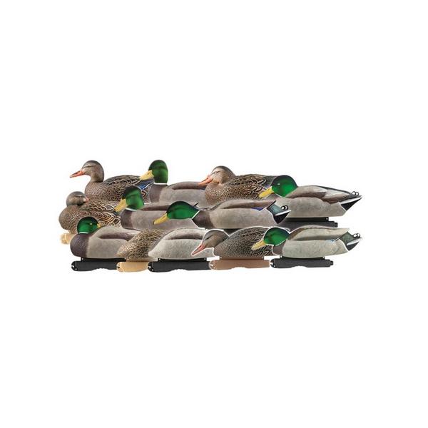 GHG Pro Grade Mallard Flocked Head Decoys 12 Packc