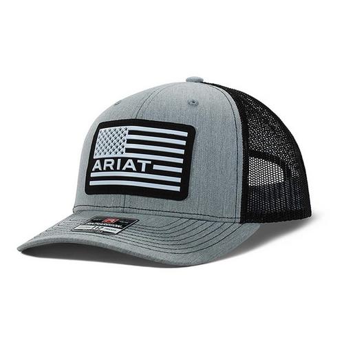 Men's Ariat R112 USA Flag Logo Snapback Hat - Primary Image