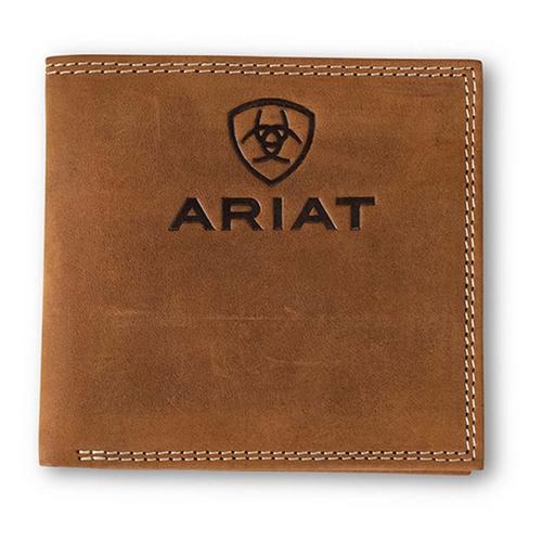Ariat Men's Tan Double Stitch Oversize Bifold Bifold Wallet - Primary Image