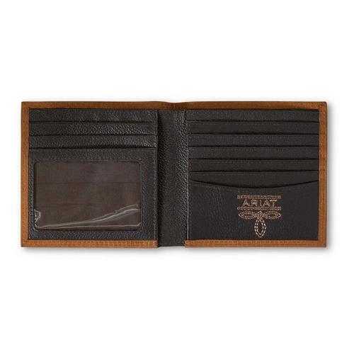 Ariat Men's Tan Double Stitch Oversize Bifold Bifold Wallet - Primary Image