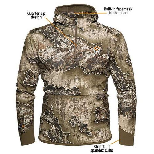 Men's ScentLok Savanna Aero Raid Technical 1/4 Zip Pullover - Primary Image