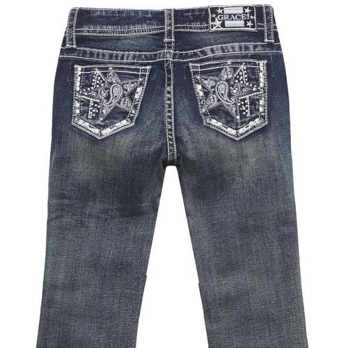 Girls' Grace In LA Star Classic Bootcut Jeans - Primary Image