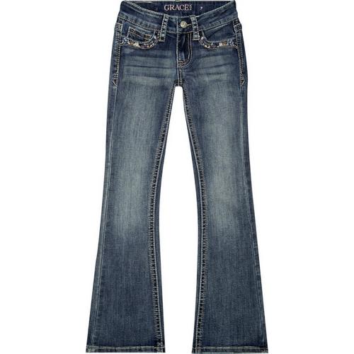 Girls' Grace In LA Horseshoe Bootcut Jeans - Primary Image