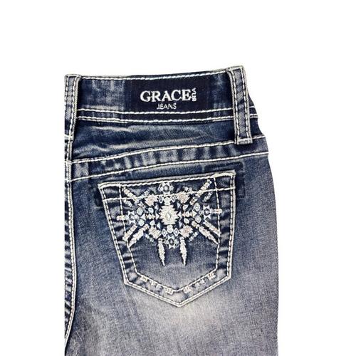 Girls' Grace In LA Embroidered Yoke Original Bootcut Jeans - Primary Image