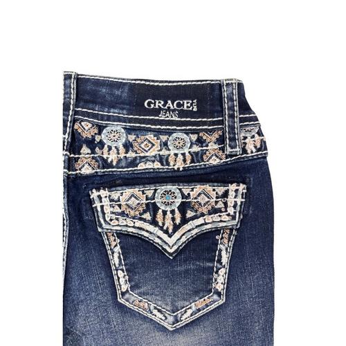Girls' Grace In LA Starburst Original Bootcut Jeans - Primary Image
