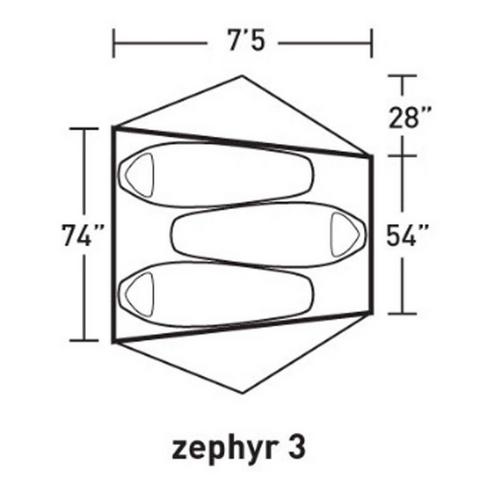 ALPS Mountaineering Zephyr 3 Person Tent - Primary Image