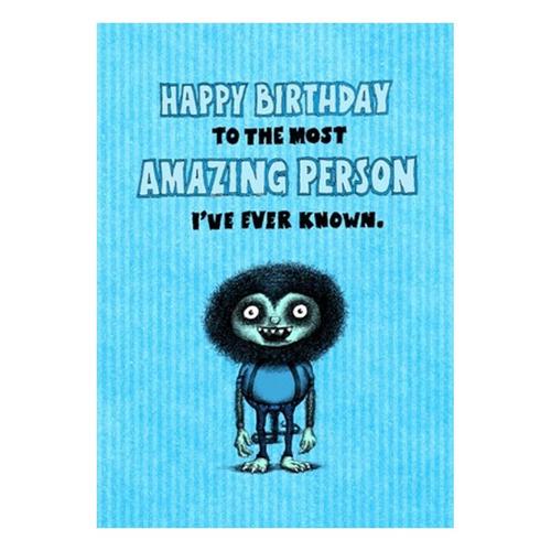 Bald Guy Greetings Most Amazing Person Card - Primary Image