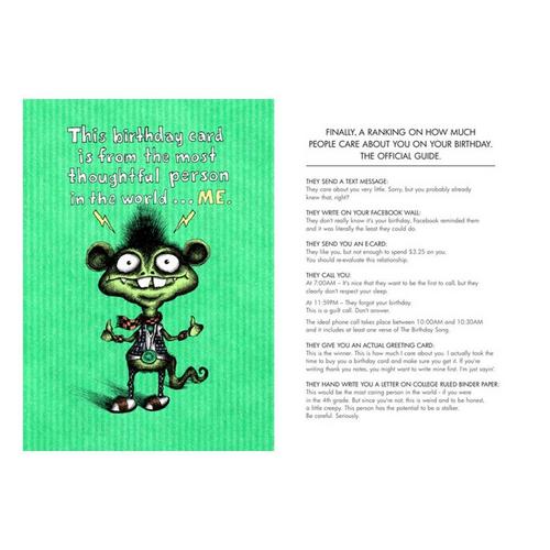 Bald Guy Greetings Birthday Rankings Card - Primary Image