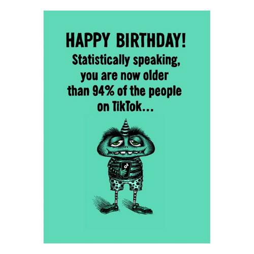 Bald Guy Greetings Tik Tok (OG) Birthday Card - Primary Image