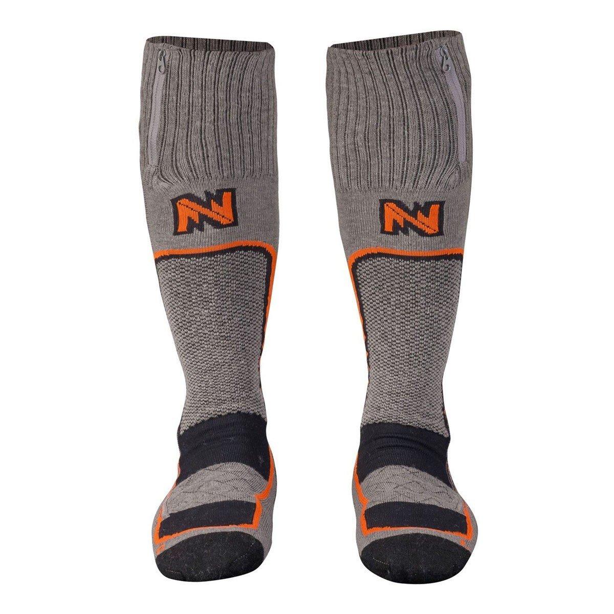 Mobile Warming 3.7v Pro Merino Heated Crew Hunting Socks In Gray