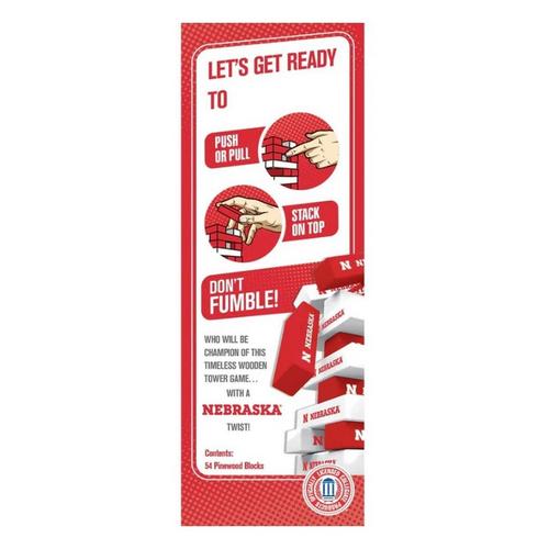 Masterpieces Puzzle Co. Nebraska Cornhuskers Tumble Tower Game - Primary Image