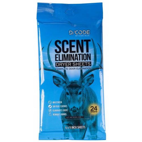Code Blue Scent Elimination Dryer Sheets - Primary Image