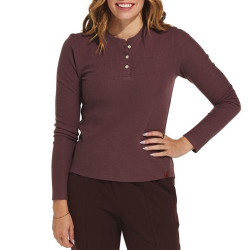 Women's Fundamental Coast PCH Waffle Knit Long Sleeve Henley - Primary Image