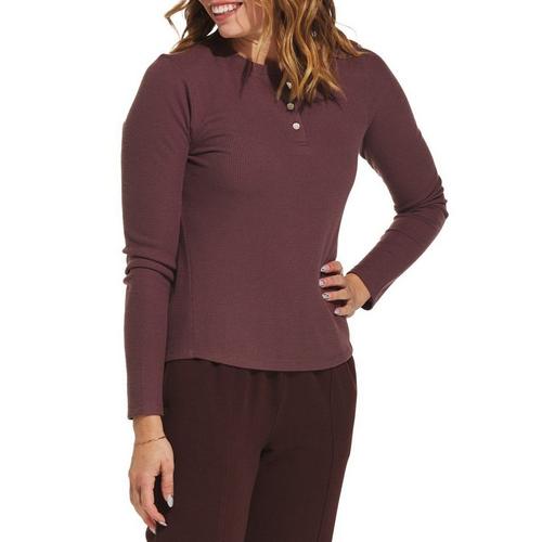 Women's Fundamental Coast PCH Waffle Knit Long Sleeve Henley - Primary Image