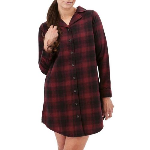 Women's Old Ranch Plaid Night 24 Long Sleeve Button Up Shirt - Primary Image