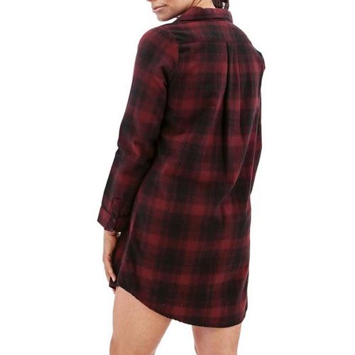 Women's Old Ranch Plaid Night 24 Long Sleeve Button Up Shirt - Primary Image