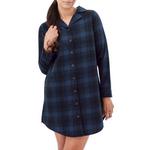Women's Old Ranch Plaid Night 24 Long Sleeve Button Up Shirt - Thumbnail 1 of 4