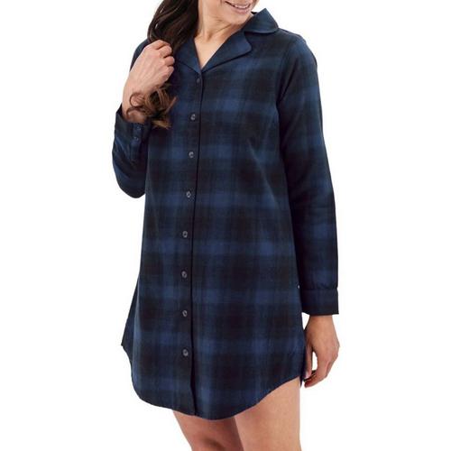 Women's Old Ranch Plaid Night 24 Long Sleeve Button Up Shirt - Primary Image