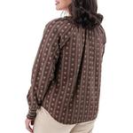 Women's Aventura Fleur de lis Long Sleeve V-Neck Button Up Shirt - Thumbnail 4 of 4