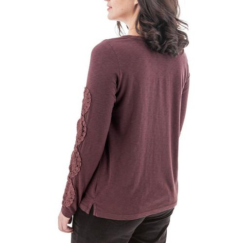 Women's Aventura Crystal Long Sleeve Scoop Neck Henley - Primary Image