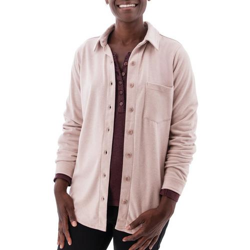 Women's Aventura Luscious Solid Long Sleeve Button Up Shirt - Primary Image