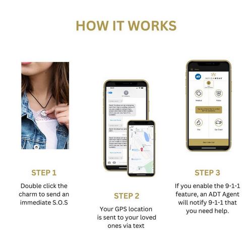 invisaWear Star Burst Charm Necklace - Primary Image