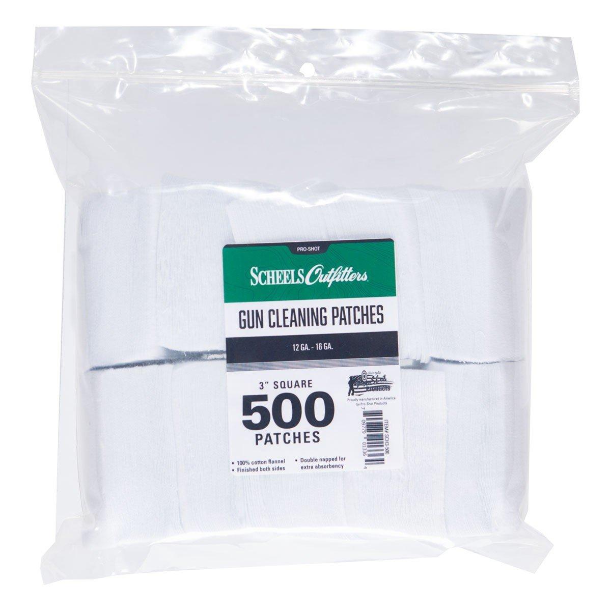 Scheels Outfitters 100% Cotton Flannel 12-16 Gauge Shotgun Cleaning Patches - Scheels Outfitters