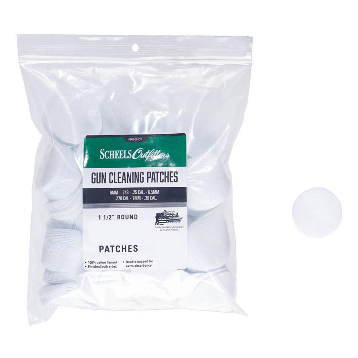 Scheels Outfitters 100% Cotton Flannel Round Jag Cleaning Patches - Scheels Outfitters