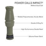 Power Calls Impact2 OD Green Poly Duck Call - Thumbnail 3 of 3
